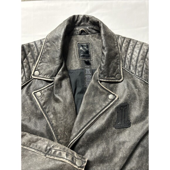 Harley Davidson Men's 2XL BLACK LABEL #1Distressed Leather Jacket - Pre-owned